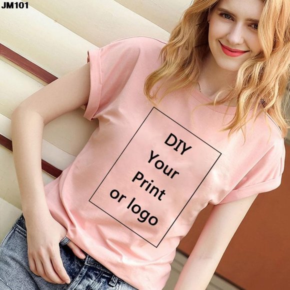 Customized Printed Leisure T Shirt Harajuku Women Tee DIY Your Like Photo - Picture 1 of 1